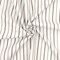 Pure White-Black-Brown Stripe Polyester Shirting Woven Fabric By the Yard